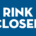 Text on a blue background that says "Rink Closed".